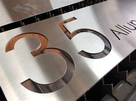 laser cut metal house signs|stainless steel laser cut signs.